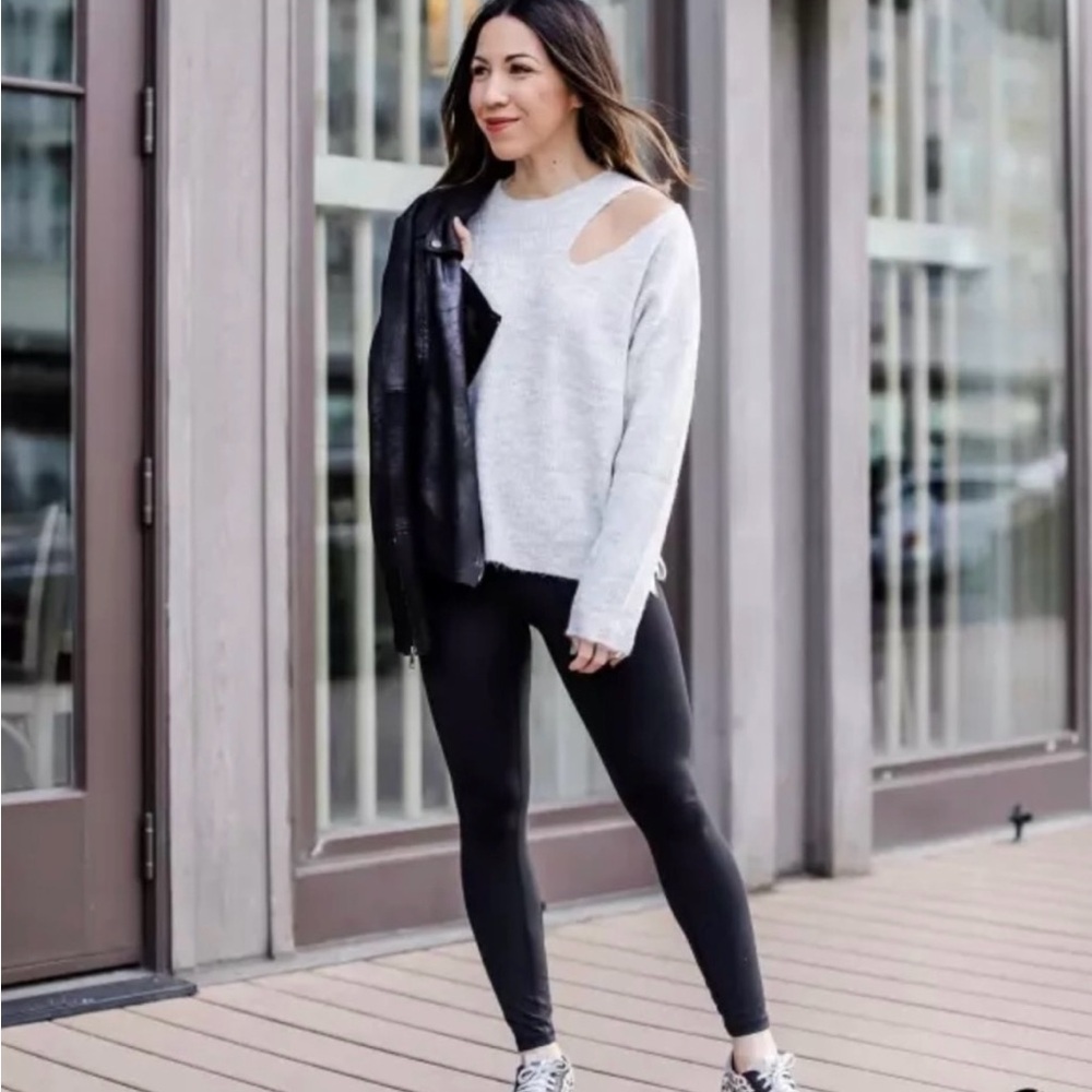 Allison Joy Ceci Cut Out Shoulder Pullover